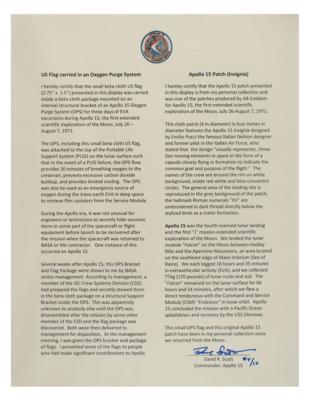 Lot #9448 Dave Scott's Apollo 15 Flown/Lunar Landed Flag Display - Image 3