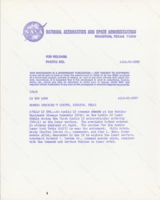 Lot #9364 Charles Conrad Original Vintage NASA Photograph - Image 2