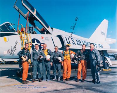 Lot #9075 Mercury Astronauts Multi-Signed Photograph - Image 1