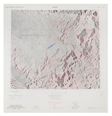 Lot #9458 Dave Scott Signed Apollo 15 Lunar Topographic Orthophotomap - Image 1