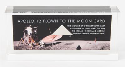 Lot #9355 Apollo 12 Flown Card Swatch Display (Attested to as Flown by Moonpans) - Image 1