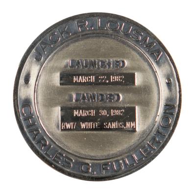Lot #9775 Shannon Lucid's STS-3 Unflown Robbins Medallion - Image 2