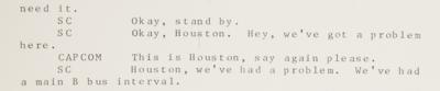 Lot #9419 Apollo 13 Original Complete 'News Center' Mission Transcript - Image 2