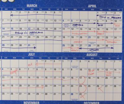 Lot #9078 Curt Newport's Liberty Bell 7 Recovery Planning Calendar - Image 2