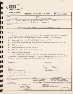 Lot #9597 Apollo Fuel Cell Thermal Model Handbook (Block II) - Image 2