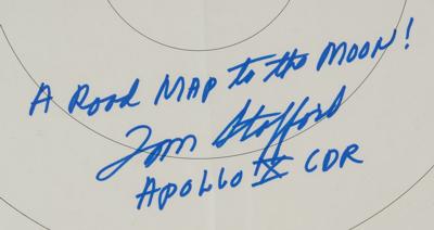 Lot #9255 Tom Stafford Signed Apollo 10 Translunar/Transearth Trajectory Plotting Chart - Image 2