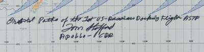 Lot #9749 Tom Stafford Signed ASTP Earth Observation Map - Image 2