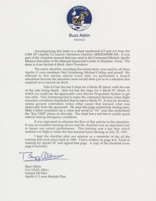 Lot #9275 Buzz Aldrin's Apollo 11 Launch Operations Training Checklist - Image 2