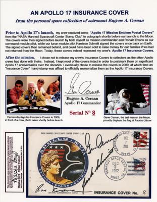 Lot #9537 Gene Cernan's Apollo 17 Anniversary Cover - Image 1