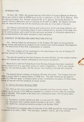 Lot #9609 Saturn V Rocket Launch Operations Working Group Report - Image 2