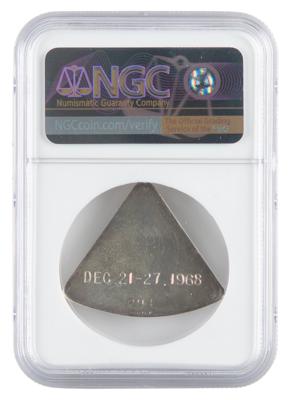Lot #9201 Wally Schirra's Apollo 8 Flown Robbins Medallion - Image 2