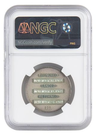 Lot #9344 Rusty Schweickart's Apollo 12 Flown Robbins Medallion - Image 2