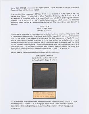 Lot #9422 Apollo 14 Flown Lunar Bible - Image 6