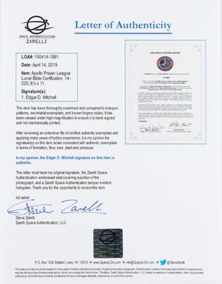 Lot #9422 Apollo 14 Flown Lunar Bible - Image 7