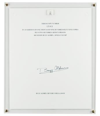 Lot #9293 Buzz Aldrin Signed Print and Limited Edition Moonfire Book - Image 2