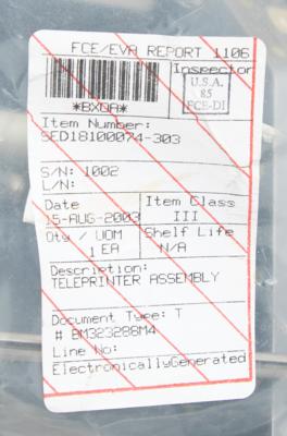 Lot #9821 Space Shuttle Teleprinter - Image 14