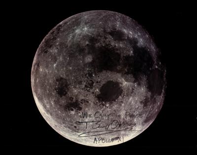 Lot #9295 Buzz Aldrin Signed Photograph
