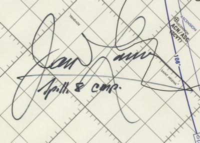 Lot #9213 James Lovell Signed Apollo 8 Earth Orbit Chart - Image 1