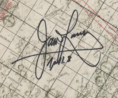 Lot #9214 James Lovell Signed Apollo 8 Lunar Orbit Chart - Image 1