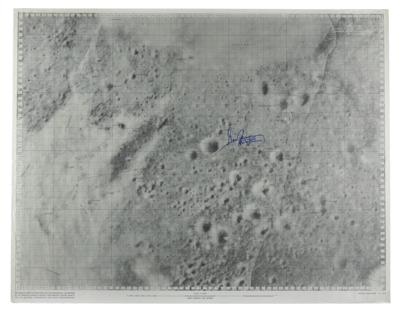 Lot #9544 Gene Cernan Signed Apollo 17 LRV Tracking Chart - Image 1