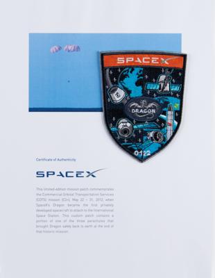 Lot #9889 SpaceX Dragon Employee Patch with Flown