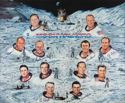 Lot #9572 Moonwalkers (9) Signed Lithograph by Ron Lewis - Image 1