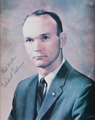 Lot #9272 Apollo 11 Crew (3) Signed Photographs and Newspaper Display - Image 4