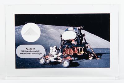 Lot #9551 Apollo 17 Beta Patch Swatch Display (Attested as Flown) - Image 1