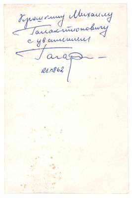 Lot #9911 Yuri Gagarin Signed Photograph - Image 1