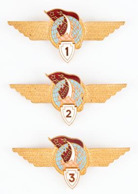 Lot #9912 Soviet Cosmonaut Wings - Set of (3) - Image 1