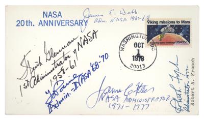 Lot #9709 NASA Administrators Multi-Signed Cover - Image 1