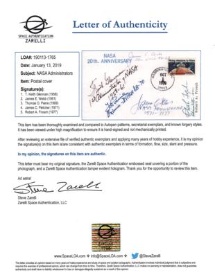 Lot #9709 NASA Administrators Multi-Signed Cover - Image 2