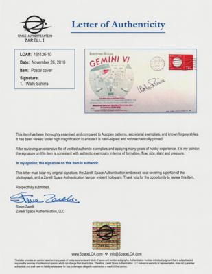 Lot #9152 Gemini 6 (2) Signed Launch Date Covers - Image 2