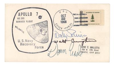 Lot #9187 Apollo 7 Signed Recovery Cover - Image 1