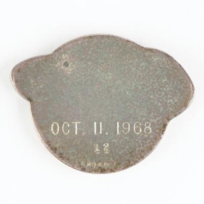 Lot #9178 Walt Cunningham's Apollo 7 Flown Robbins Medallion - Image 2