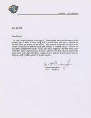 Lot #9183 Apollo 7 Insignia Artwork Signed by Walt Cunningham - Image 2