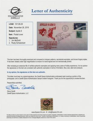 Lot #9235 Jim McDivitt and Rusty Schweickart Signed Cover - Image 2