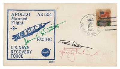 Lot #9236 Apollo 9 Signed Recovery Cover - Image 1