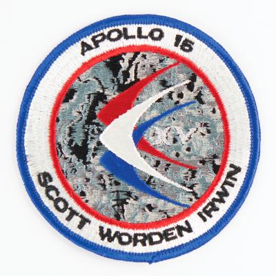 Lot #9454 Al Worden's Apollo 15 Flown 'Silver XV' Patch - Image 1