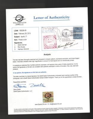 Lot #9554 Apollo 17 Signed Recovery Cover - Image 2