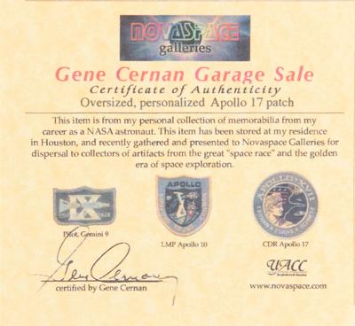 Lot #9556 Gene Cernan's Apollo 17 'EC' Initialed Crew Patch - Image 3
