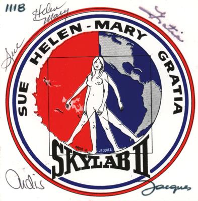 Lot #9728 Skylab 3 Wives Signed Decal - Image 1