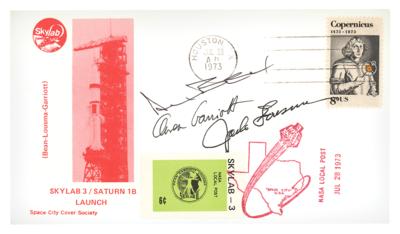 Lot #9729 Skylab 3 Signed Launch Day Cover - Image 1