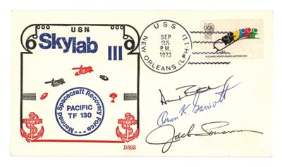 Lot #9730 Skylab 3 Signed Recovery Cover - Image 1