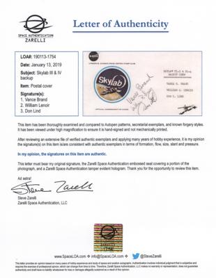 Lot #9731 Skylab 3 and 4 Backup Crew Signed Cover - Image 2