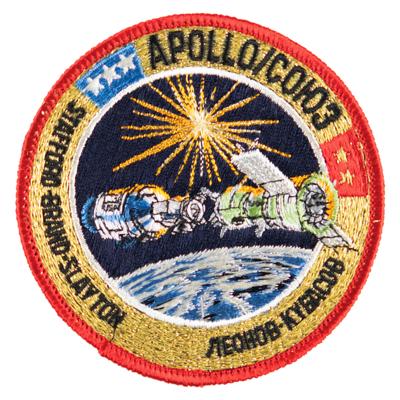 Lot #9745 Deke Slayton's Apollo-Soyuz Patch (Attested as Flown) - Image 1