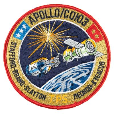 Lot #9751 Apollo-Soyuz 'TPS' Initialed Crew Patch - Image 1