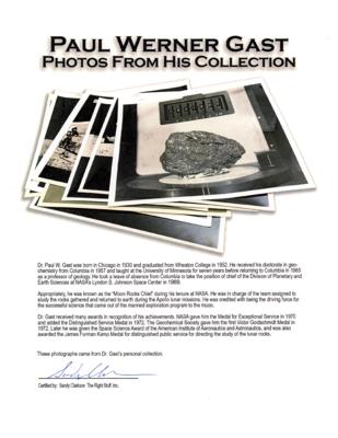 Lot #9901 Paul W. Gast (2) Lunar Surface NASA Photographs - Image 2