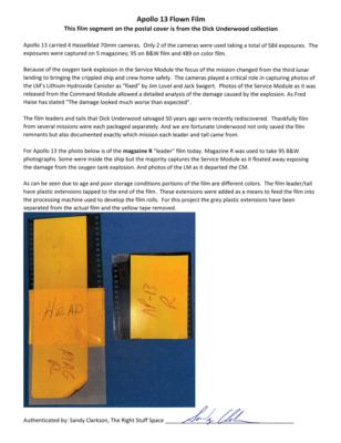 Lot #9398 Apollo 13 Film Segment (Attested as Flown) - Image 3