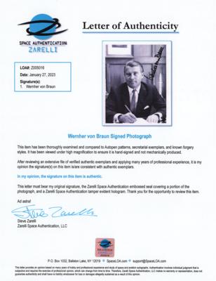 Lot #9689 Wernher von Braun Signed Photograph - Image 2